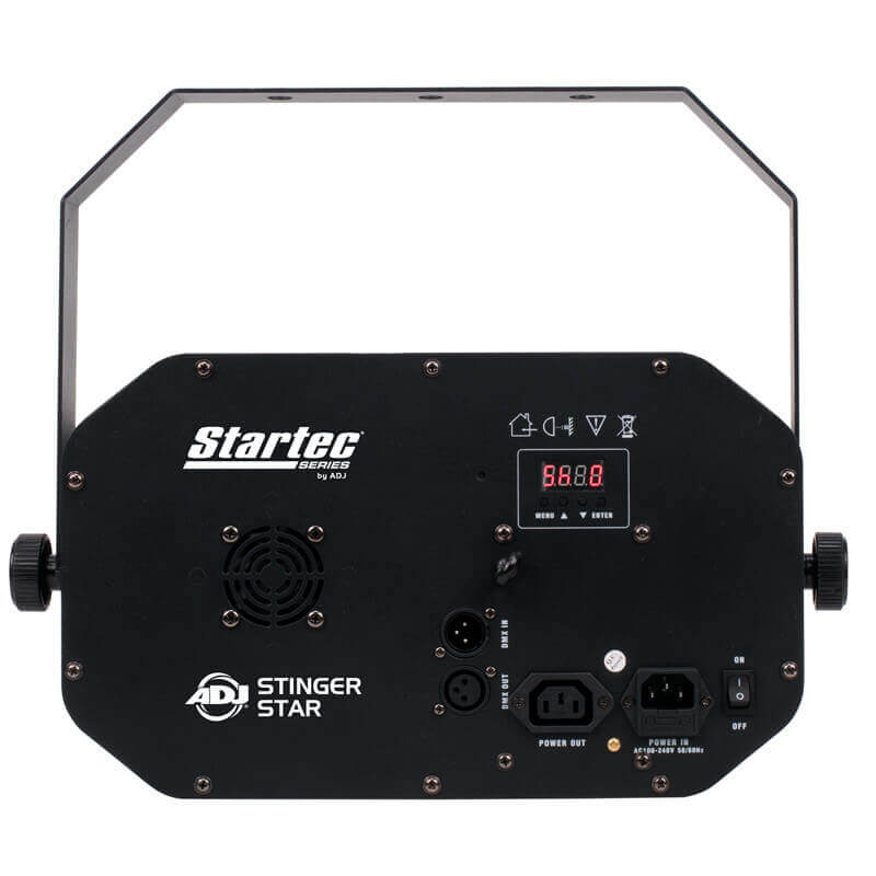 Adj stinger star efecto de iluminación 3 en 1, media esfera moonflower de 8 leds de 1w